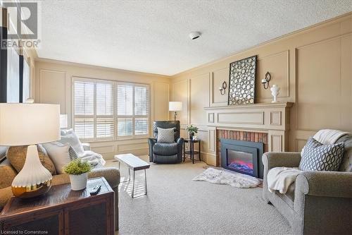 199 Penn Drive, Burlington, ON - Indoor Photo Showing Living Room With Fireplace