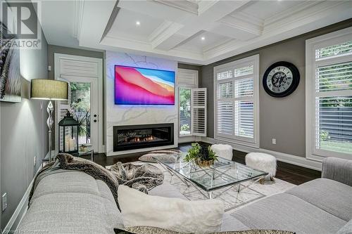 87 Parker Avenue, Ancaster, ON - Indoor Photo Showing Other Room With Fireplace