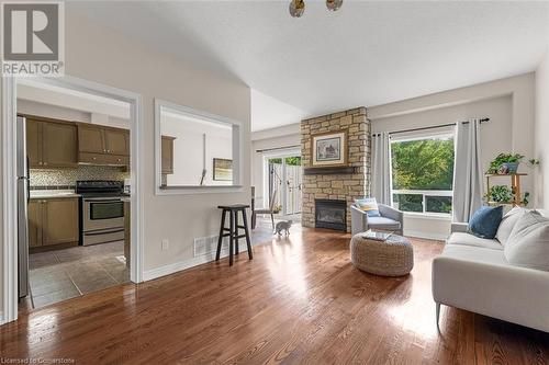 4131 Medland Drive, Burlington, ON - Indoor Photo Showing Living Room With Fireplace