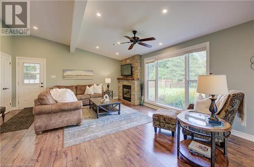 1242 Sheffield Road, Sheffield, ON - Indoor Photo Showing Living Room With Fireplace