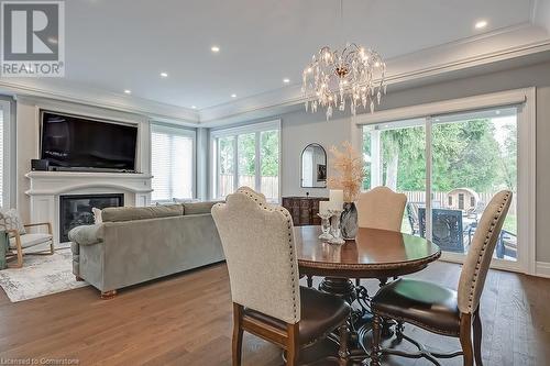 513 Woodview Road, Burlington, ON - Indoor Photo Showing Dining Room With Fireplace