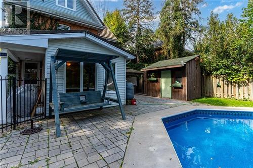 94 Sutherland Street W, Caledonia, ON - Outdoor With In Ground Pool