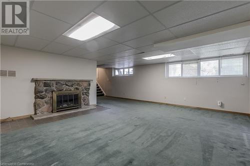 1345 Hixon Street, Oakville, ON - Indoor Photo Showing Basement With Fireplace