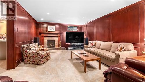 560 5Th Street W, Owen Sound, ON - Indoor Photo Showing Living Room With Fireplace