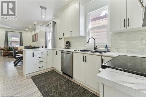 126 Cavell Avenue, Hamilton, ON - Indoor Photo Showing Kitchen With Double Sink With Upgraded Kitchen