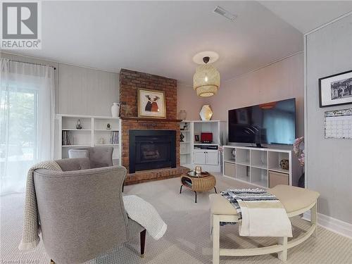 144 Old Ancaster Road, Dundas, ON - Indoor Photo Showing Living Room With Fireplace