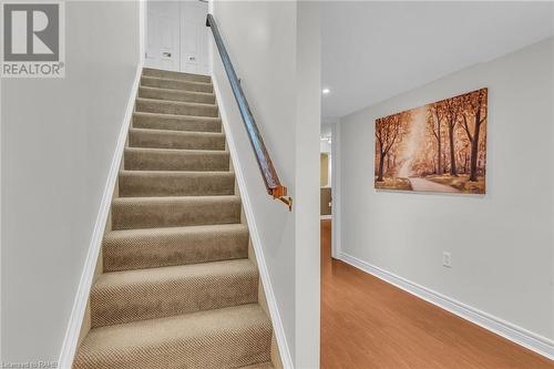 Freshly painted stairs to basement - 190 Annabelle Street, Hamilton, ON - Indoor Photo Showing Other Room