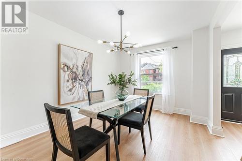 Large dining room to host great dinner parties - 15 Barnesdale Avenue N, Hamilton, ON - Indoor Photo Showing Dining Room