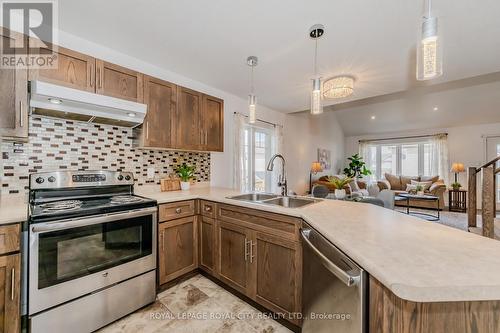 205 Eden Oak Trail, Kitchener, ON - Indoor Photo Showing Kitchen With Stainless Steel Kitchen With Double Sink With Upgraded Kitchen