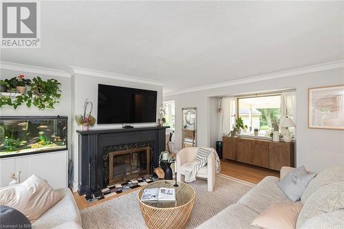 2 Mountain Brow Boulevard, Hamilton, ON - Indoor Photo Showing Living Room With Fireplace