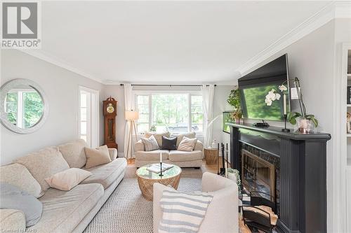 2 Mountain Brow Boulevard, Hamilton, ON - Indoor Photo Showing Living Room With Fireplace