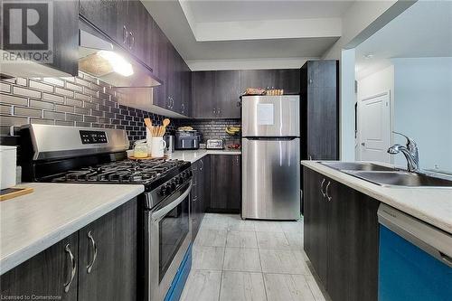 520 Grey Street Unit# 52, Brantford, ON - Indoor Photo Showing Kitchen With Stainless Steel Kitchen With Double Sink