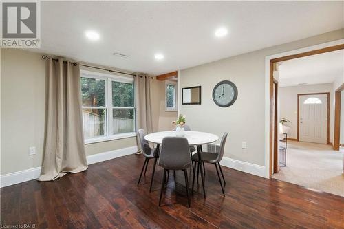 Separate Dining Room with Indonesian Hardwood Floors - 229 Main Street W, Grimsby, ON - Indoor Photo Showing Dining Room