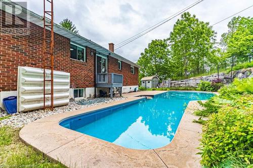 640 Governors Road, Dundas, ON - Outdoor With In Ground Pool With Deck Patio Veranda