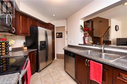 15 Clement Drive, Stoney Creek, ON - Indoor Photo Showing Kitchen With Double Sink