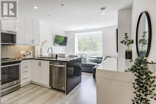 479 Charlton Avenue E Unit# 509, Hamilton, ON - Indoor Photo Showing Kitchen With Double Sink With Upgraded Kitchen