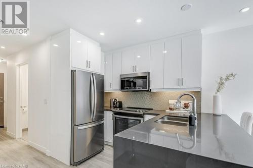 479 Charlton Avenue E Unit# 509, Hamilton, ON - Indoor Photo Showing Kitchen With Double Sink With Upgraded Kitchen