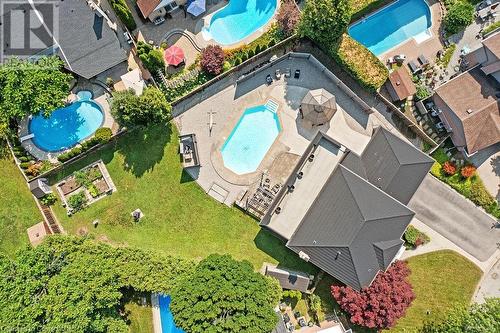 574 Tomahawk Crescent, Ancaster, ON - Outdoor With In Ground Pool With View