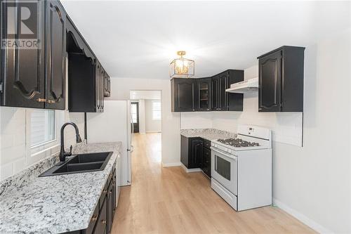 583 John Street N, Hamilton, ON - Indoor Photo Showing Kitchen With Double Sink