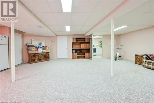 there is a coldroom off of the rec room - 244 Silverbirch Boulevard, Mount Hope, ON - Indoor Photo Showing Basement