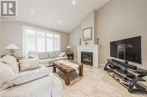 1214 #8 Highway, Stoney Creek, ON - Indoor Photo Showing Living Room With Fireplace