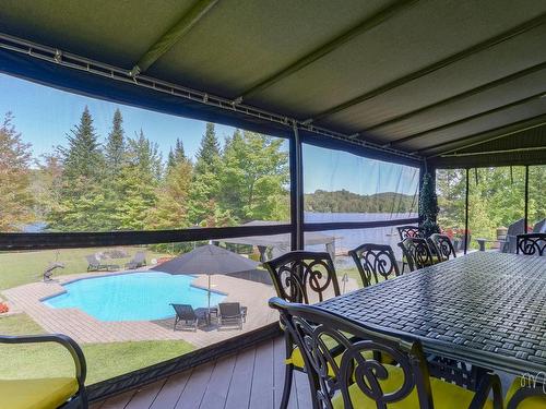 Solarium - 4855 Ch. Du Lac-Théodore, Morin-Heights, QC - Outdoor With In Ground Pool With Deck Patio Veranda