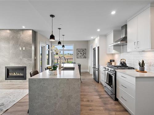 508-2520 Hackett Cres, Central Saanich, BC - Indoor Photo Showing Kitchen With Stainless Steel Kitchen With Upgraded Kitchen