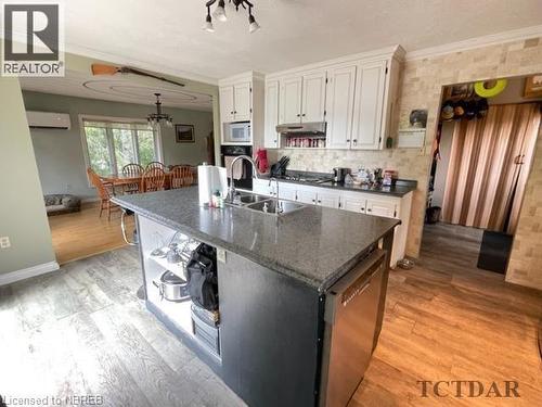 452 Highway 65, Elk Lake, ON - Indoor Photo Showing Kitchen With Double Sink