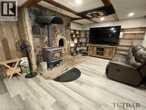 452 Highway 65, Elk Lake, ON - Indoor With Fireplace