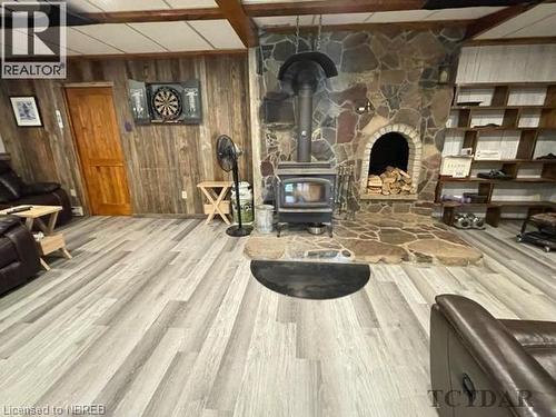 452 Highway 65, Elk Lake, ON - Indoor With Fireplace