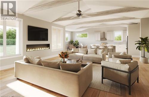 59 Weyburn Way, Hamilton, ON - Indoor Photo Showing Living Room With Fireplace