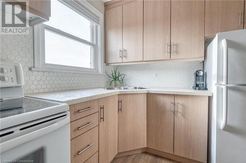 5 East 36Th Street Unit# 410B, Hamilton, ON - Indoor Photo Showing Kitchen With Double Sink