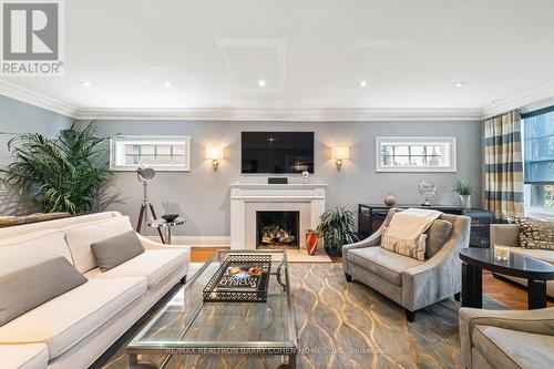 15 Hillholm Road, Toronto, ON - Indoor Photo Showing Living Room With Fireplace