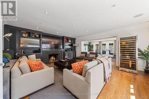 15 Hillholm Road, Toronto, ON - Indoor Photo Showing Living Room With Fireplace