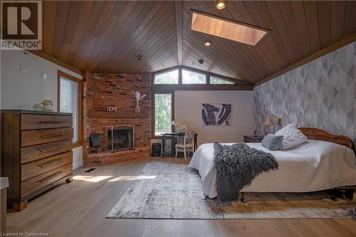 93 Riverview Boulevard, St. Catharines, ON - Indoor Photo Showing Bedroom With Fireplace