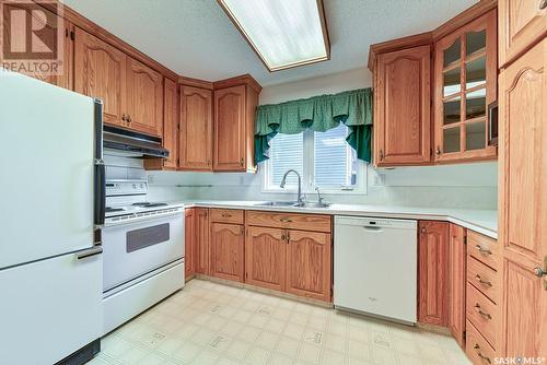 97 Edelweiss Crescent, Moose Jaw, SK - Indoor Photo Showing Kitchen With Double Sink