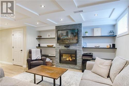 94 Benziger Lane, Stoney Creek, ON - Indoor Photo Showing Living Room With Fireplace