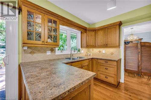 20 Cedar Street, Waterdown, ON - Indoor Photo Showing Kitchen With Double Sink