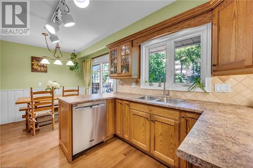 20 Cedar Street, Waterdown, ON - Indoor Photo Showing Kitchen With Double Sink