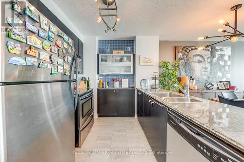 4512 - 11 Brunel Court, Toronto, ON - Indoor Photo Showing Kitchen With Stainless Steel Kitchen With Double Sink