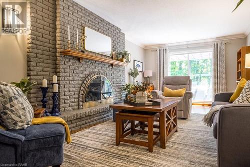 35 Terrace Drive, Dundas, ON - Indoor Photo Showing Living Room With Fireplace