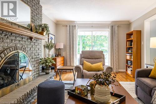 35 Terrace Drive, Dundas, ON - Indoor Photo Showing Living Room With Fireplace