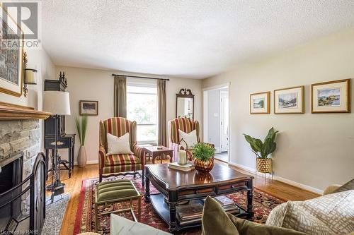 35 Terrace Drive, Dundas, ON - Indoor Photo Showing Living Room With Fireplace