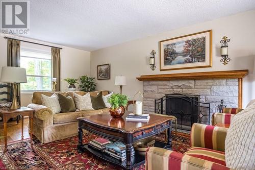 35 Terrace Drive, Dundas, ON - Indoor Photo Showing Living Room With Fireplace