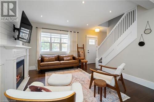 108 Main Street S, Waterdown, ON - Indoor Photo Showing Living Room With Fireplace