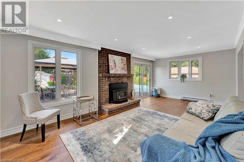 3 Forest Road, Grimsby, ON - Indoor Photo Showing Living Room With Fireplace