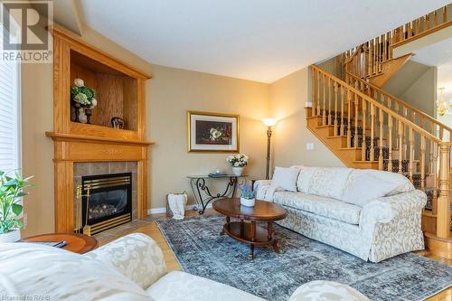 229 Gatestone Drive, Hamilton, ON - Indoor Photo Showing Living Room With Fireplace