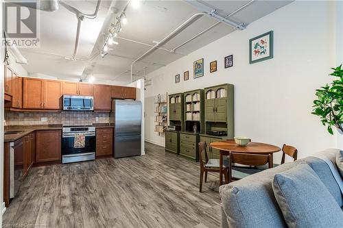 66 Bay Street S Unit# 118, Hamilton, ON - Indoor Photo Showing Kitchen With Stainless Steel Kitchen