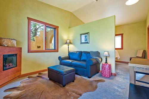 409 Patten Road, Oliver, BC - Indoor Photo Showing Living Room With Fireplace