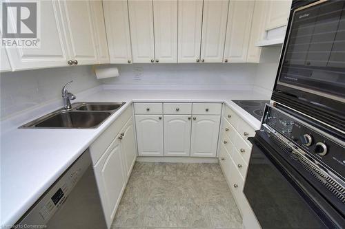 180 Limeridge Road W Unit# 602, Hamilton, ON - Indoor Photo Showing Kitchen With Double Sink